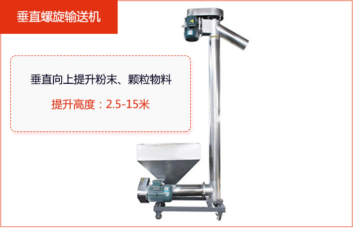 适合垂直或大倾角输送粉状、颗粒物料